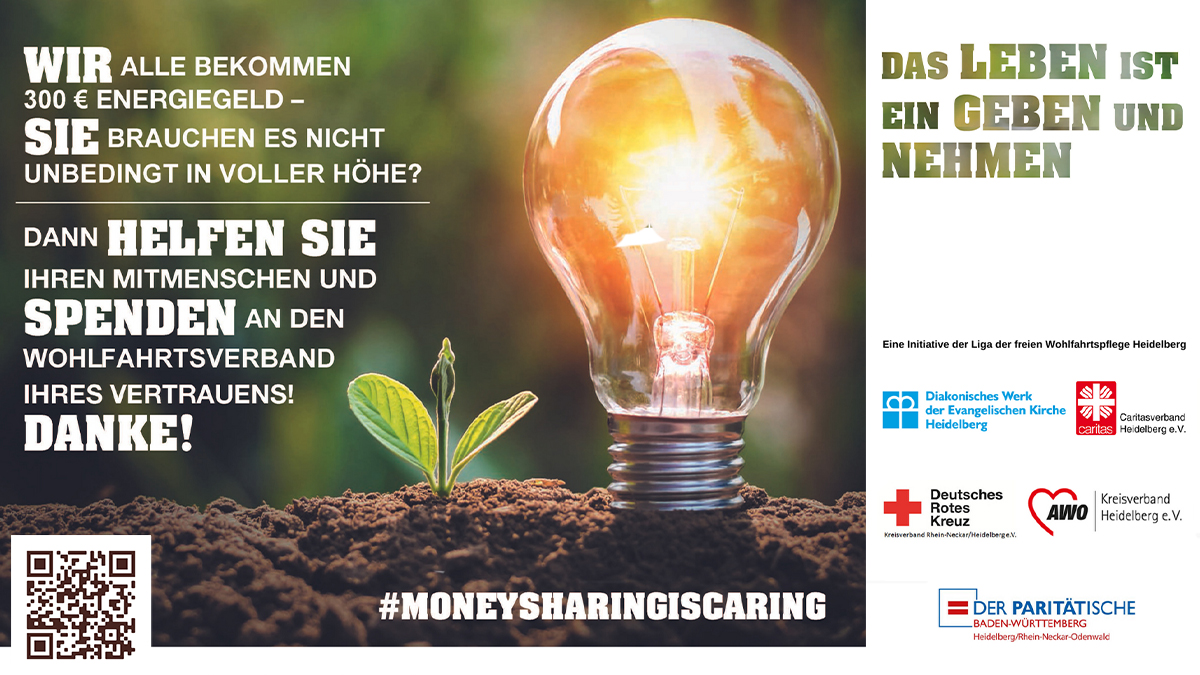 Plakat das Leben ist eine Geben und Nehmen